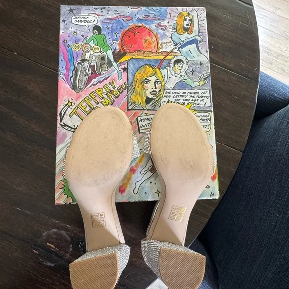 Jeffrey Campbell Glittering Silver Heels - Picture 4 of 5